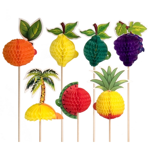 Piques en bois décoratives Paons 3D, Pic de cocktail, 7,5 cm, lot de 12 - Accessoires  pour déco table divers - Creavea