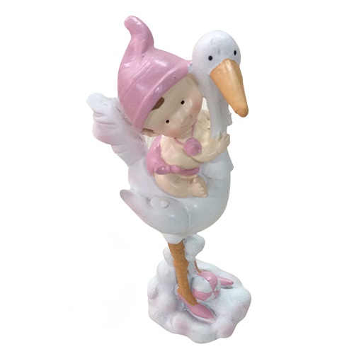 Figurine de baptême bébé fille tétine 7,5 cm