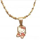 Pendentif Bijoux Hello Kitty - Email Rose - Ton Or jaune