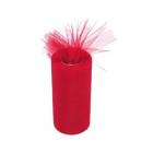 Rouleau de tulle rouge - déco mariage -15 cm x 22 m