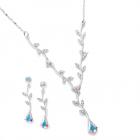 Parure Mariage Bijoux Femme argent rhodié Cristal A & B