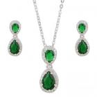 Parure Bijoux Mariage Cristal Vert Emeraude "Annabelle"