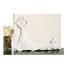 Livre d'or mariage " Couple et bouquet d'Arum relief " Strass