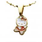 Pendentif Bijoux Hello Kitty - Email Rose - Ton Or jaune