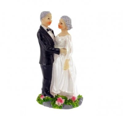 Dcoration de Fte, Anniversaire, Mariage, Baptme  - Figurine mariage noce d'or tendresse : illustration