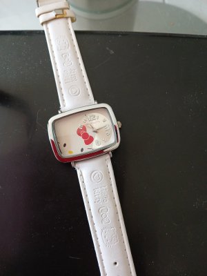 Bijoux de Mariage  -  Montre Hello Kitty bijou femme fille bracelet blanc  : illustration