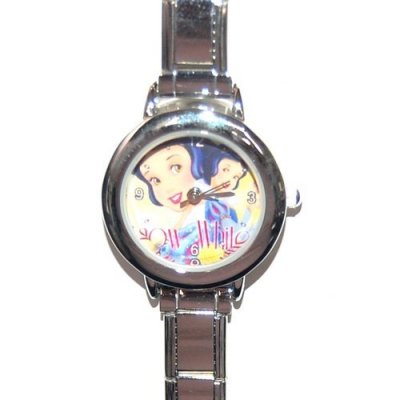 Mariage thme conte de fe  - Montre Bijou Disney Blanche Neige Rhodi Argent  : illustration