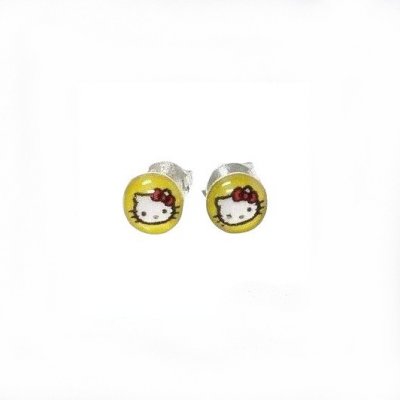 Bijoux Hello Kitty  - Boucles d'oreilles argent 925me Hello Kitty : illustration