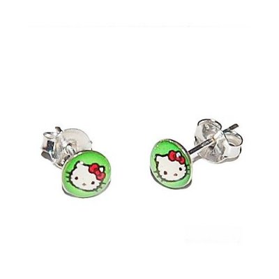 Bijoux Hello Kitty  - Boucles d'oreilles argent 925me Hello Kitty : illustration