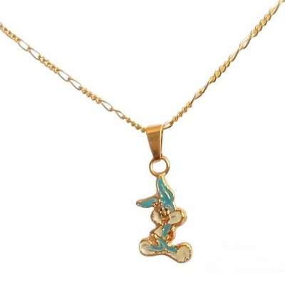 Bijoux Disney  - Pendentif plaqu or et email : Lapin Bug Bunny : illustration