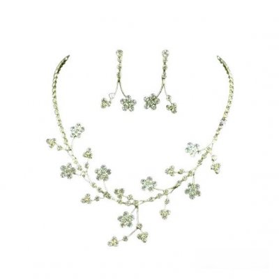 Parure dore  - Parure Dore Bijoux Mariage Cristal Clair  : illustration