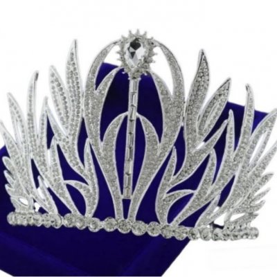 Diadme de Miss  - Diadme Mariage Couronne de Miss Argent Cristal 