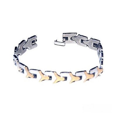 Bijoux de Mariage  - Bracelet acier homme femme bijoux ton argent et ton ... : illustration