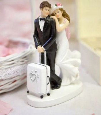 Decoration Mariage  - Figurine Mariage Les Maris en Voyage : illustration