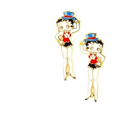 Bijoux de Mariage  - Betty Boop boucles d'oreille femme bijou ton or et ... : illustration