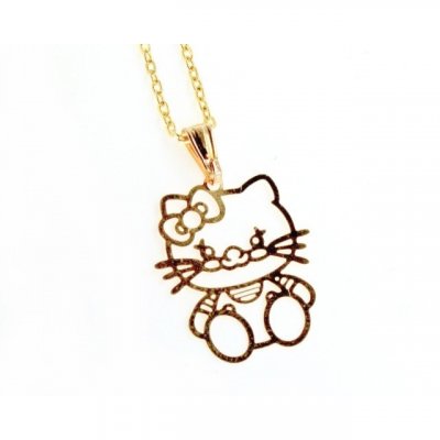 Bijoux Hello Kitty  - Pendentif enfant Bijoux Hello Kitty Plaqu Or : illustration