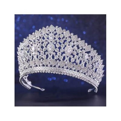 Diadme Mariage  - Serre-tte Mariage Diademe Argent Cristal Clair : illustration