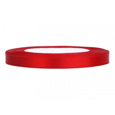 Dcoration de Communion  - Ruban Satin Rouge 6mm x 25m : illustration