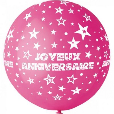 20 Ballons de Baudruche Rose - Jour de Fête - Ballons - Décoration