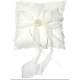 Coussin Mariage Carr Porte Alliance Blanc et Perles : illustration