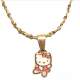 Pendentif Bijoux Hello Kitty - Email Rose - Ton Or ... : illustration