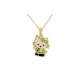 Pendentif Hello Kitty bijoux plaque or et mail vert  : illustration