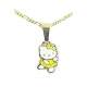 Pendentif bijoux Hello Kitty - Email jaune - Ton or ... : illustration