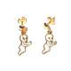 Boucles d'oreilles plaqu or et laque - Le petit fantme : illustration