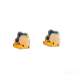 Boucles d'oreille or et laque  - Donald Duck : illustration