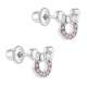 Bijoux enfants argent - Boucles d'oreilles  vis Minnie : illustration