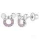 Bijoux enfants argent - Boucles d'oreilles  vis Minnie : illustration