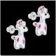 Bijoux enfants argent - Boucles d'oreilles  vis girafe : illustration