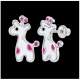 Bijoux enfants argent - Boucles d'oreilles  vis girafe : illustration