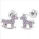 Bijoux enfants argent - Boucles d'oreilles  vis cheval : illustration