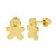 Boucles d'oreille  vis plaqu or - Ourson : illustration