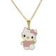 Parure Hello Kitty mail Argent 925 Rhodi : illustration