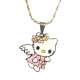 Pendentif Hello Kitty bijou plaqu or et email : illustration