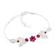 Parure de bijoux mariage 3 pices zirconium rouge : illustration