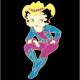 Broche Femme Plaqu Or Betty Boop Western Country : illustration