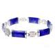 Bracelet Femme Plaqu Argent Jade Bleu  : illustration