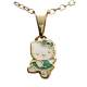 Pendentif bb Hello Kitty - Email crme et vert - ... : illustration