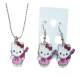 Parure argent bijou enfant Hello Kitty mail laqu : illustration