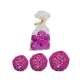 9 Boules Rotin  3-4-5 cm Assorties Fuchsia : illustration