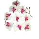 Ttes d'orchide artificielle blanche et parme + 6 ... : illustration