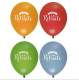 8 Ballons latex retraite multicolores  : illustration