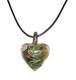 Pendentif coeur bijou femme en verre souffl. : illustration