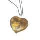 Pendentif bijou coeur marron en verre souffl  : illustration