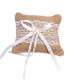 Coussin alliance jute, dentelle et perle 10 x 8cm  : illustration